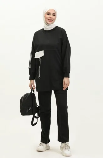 Two Piece Tracksuit Set 23020-01 Black 23020-01