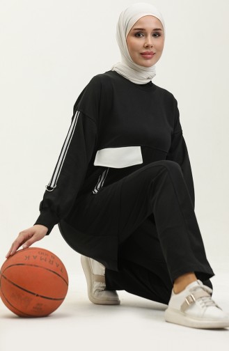 Two Piece Tracksuit Set 23020-01 Black 23020-01