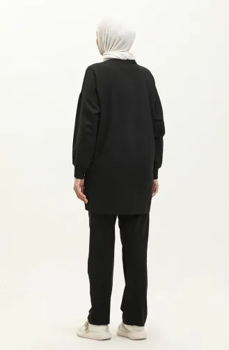 Two Piece Tracksuit Set 23020-01 Black 23020-01