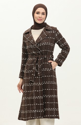 Tweed Belted Cape 5507-01 Brown 5507-01