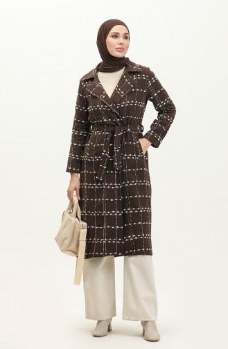 Tweed Belted Cape 5507-01 Brown 5507-01