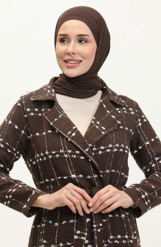 Tweed Belted Cape 5507-01 Brown 5507-01