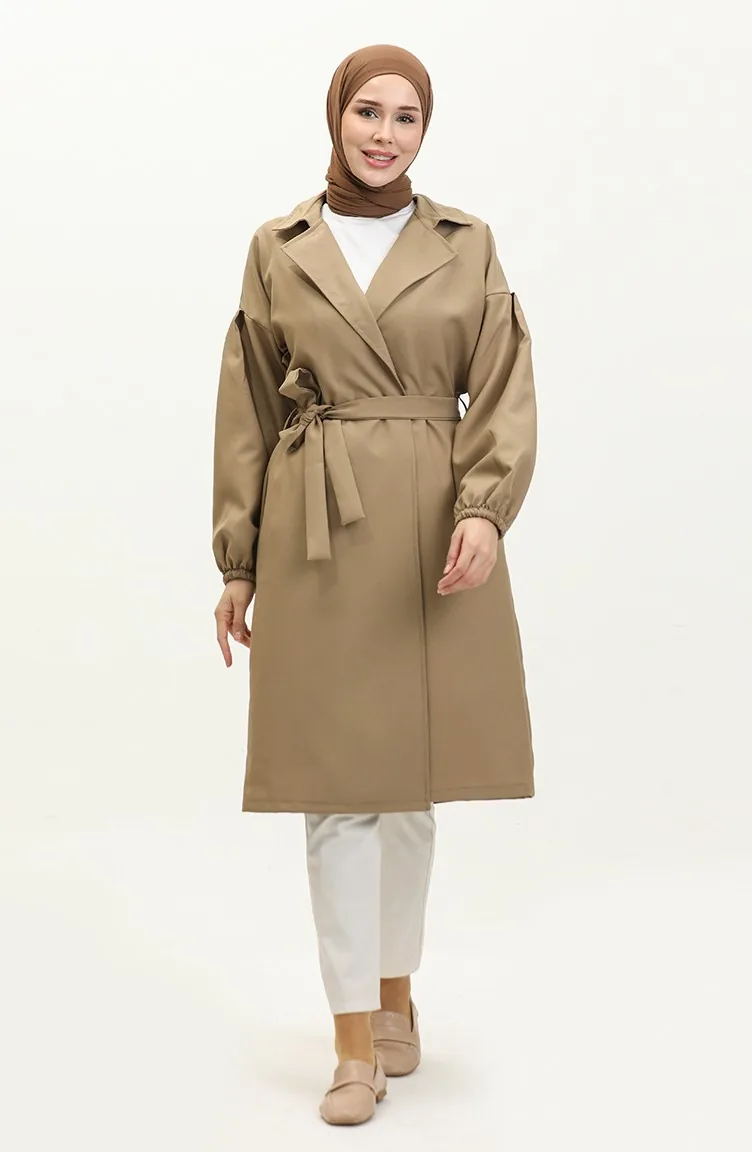 Trench-Coat Détail Boutonné Vison 19148 14787