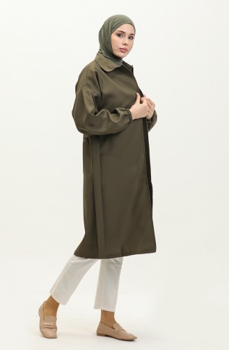 Knopfdetaillierter Trenchcoat Khaki 19148 14789