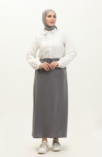 Elastic waist Pocket Skirt 0268-03 Anthracite 0268-03