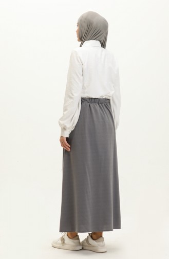 Elastic waist Pocket Skirt 0268-03 Anthracite 0268-03
