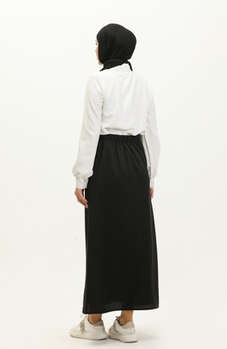 Elastic waist Pocket Skirt 0268-06 Black 0268-06