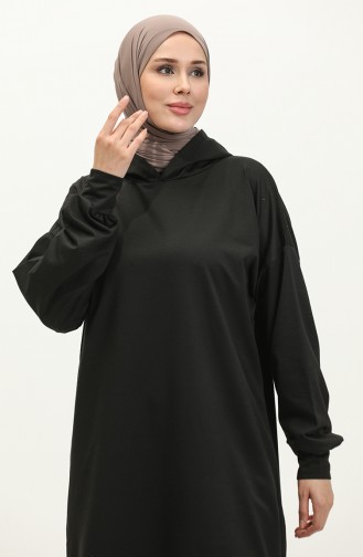 Hooded Long Tunic 0271-02 Black 0271-02