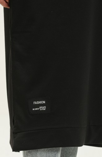 Hooded Long Tunic 0271-02 Black 0271-02