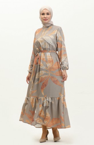 Patterned Dress 0266-01 Mink 0266-01