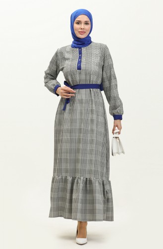 Jurk Met Riem 0267-01 Zwart Saks 0267-01