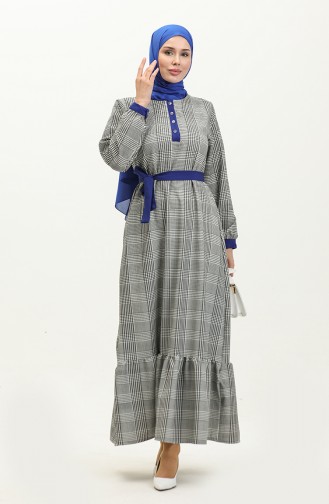 Jurk Met Riem 0267-01 Zwart Saks 0267-01