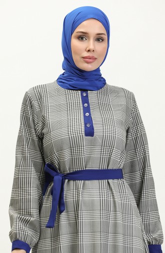 Jurk Met Riem 0267-01 Zwart Saks 0267-01