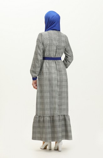 Jurk Met Riem 0267-01 Zwart Saks 0267-01