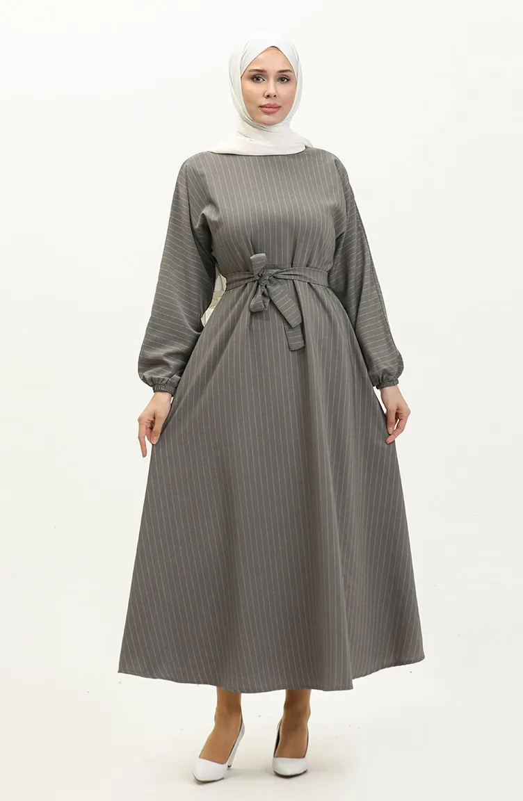Robe Rayée Manche Chauve Souris 0270-02 Fumé 0270-02