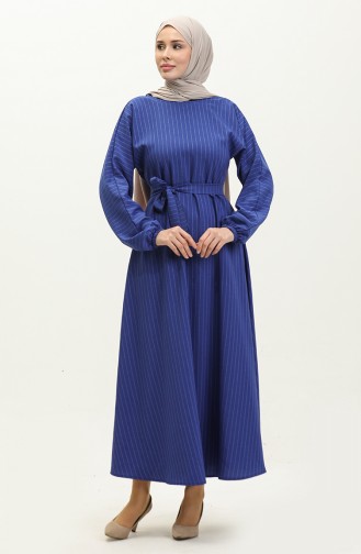 Gestreiftes Kleid Mit Fledermausärmeln 0270-04 Saks 0270-04