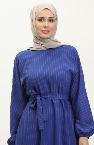 Gestreiftes Kleid Mit Fledermausärmeln 0270-04 Saks 0270-04