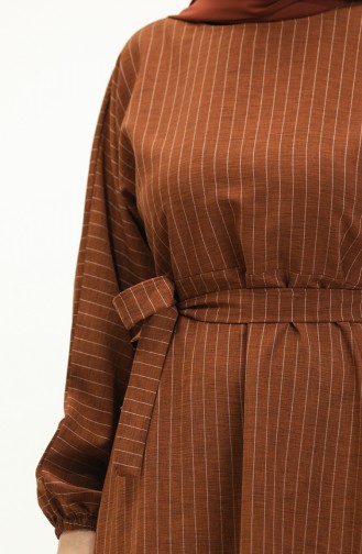 Robe Rayée Manches Chauve Souris 0270-06 Tan 0270-06
