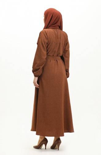 Robe Rayée Manches Chauve Souris 0270-06 Tan 0270-06