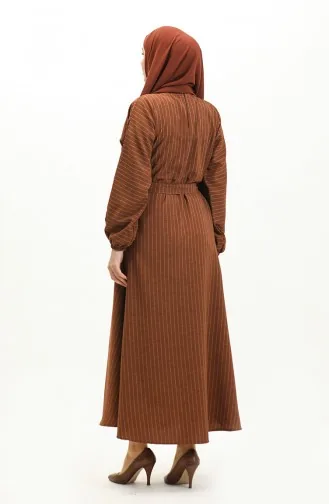 Robe Rayée Manches Chauve Souris 0270-06 Tan 0270-06