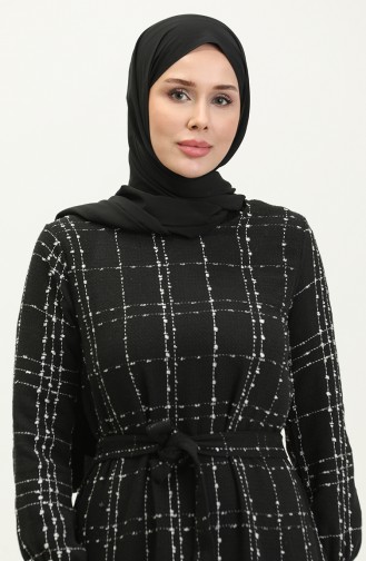 Chanel Kuşaklı Elbise 0272-01 Siyah