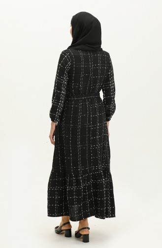 Chanel Kuşaklı Elbise 0272-01 Siyah