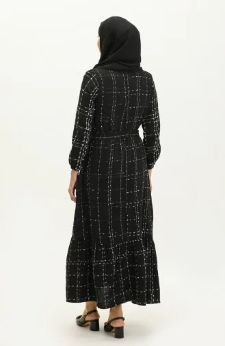 Chanel Kuşaklı Elbise 0272-01 Siyah