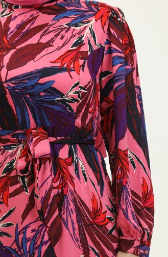 Robe Viscose à Motifs 60311-01 Fuchsia 60311-01