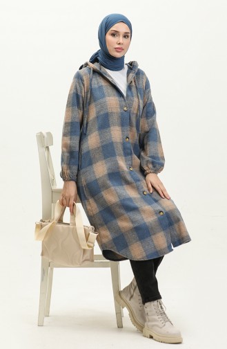 Manteau A Capuche Bûcheron 0264-04 Vison Indigo 0264-04
