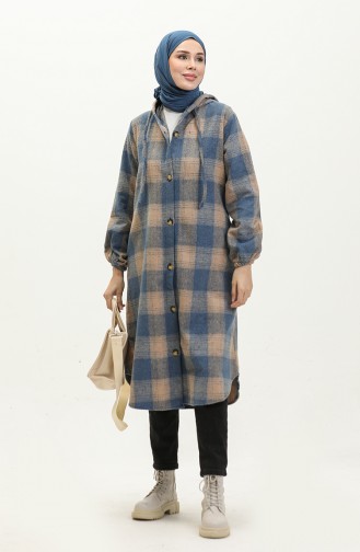 Manteau A Capuche Bûcheron 0264-04 Vison Indigo 0264-04