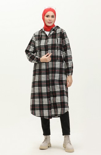 Lumberjack Plaid Patterned Cape 0265-02 Black 0265-02