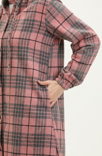 Lumberjack Checkered Patterned Cape 0265-03 Dusty Rose 0265-03
