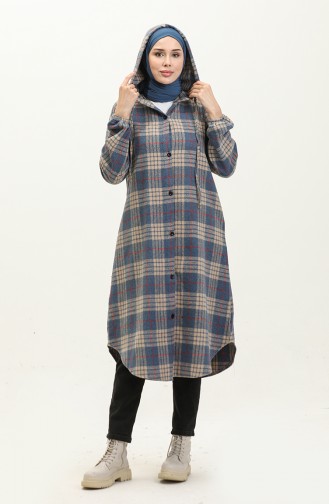 Lumberjack Cape Mit Karomuster 0265-04 Indigo 0265-04