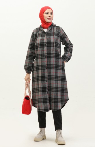 Lumberjack Checkered Patterned Cape 0265-05 Anthracite 0265-05