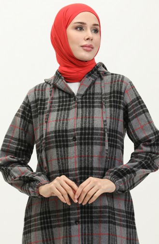 Lumberjack Checkered Patterned Cape 0265-05 Anthracite 0265-05