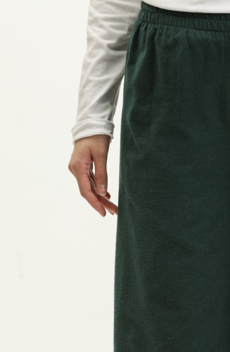 wide Leg Trousers with Elastic waist 6108-01 Emerald Green 6108-01