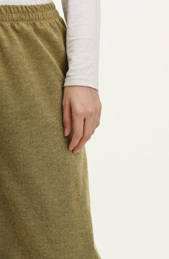 wide Leg Trousers with Elastic waist 6108-07 Mustard 6108-07