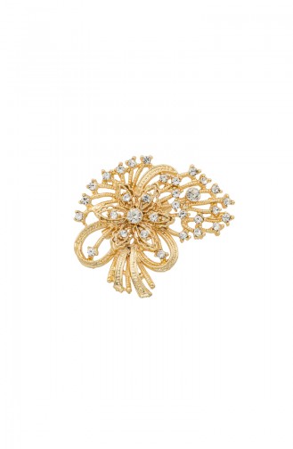 Broche Aiguille En Pierre De Cristal Couleur Or 27-290-13 27-290-13