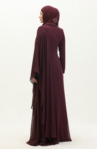 Perlenbesticktes Abendkleid 5844-01 Lila 5844-01