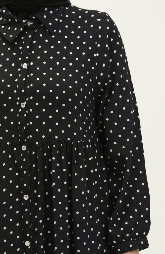 Polka Dot Dress 1897-01 Black white 1897-01