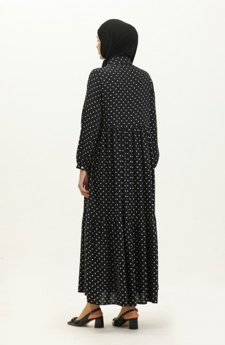 Polka Dot Dress 1897-01 Black white 1897-01