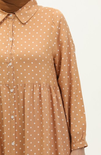 Polka Dot Dress 1897-02 Mustard Cream 1897-02