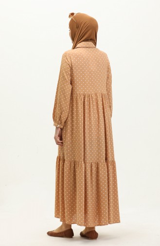 Polka Dot Dress 1897-02 Mustard Cream 1897-02