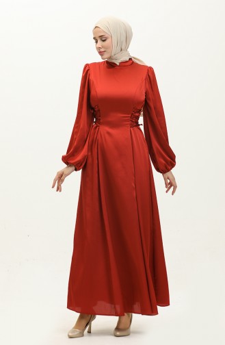 Robe De Soirée à Nouer Sur Les Côtés 6156-08 Rouge Claret 6156-08