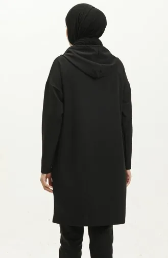 Tunique De Saison à Capuche 8665-01 Noir 8665-01