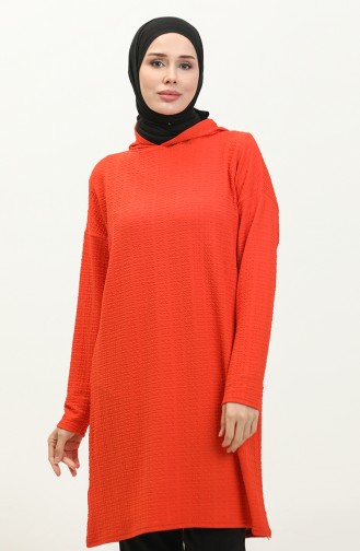 Hooded Seasonal Tunic 8666-01 Coral 8666-01