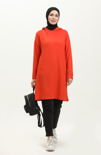 Hooded Seasonal Tunic 8666-01 Coral 8666-01