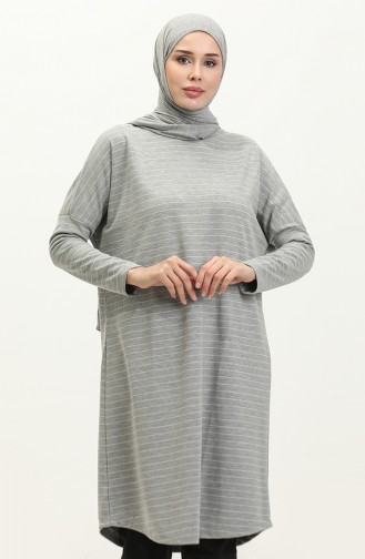 Yarasa Kol Tunik 8668-01 Gri