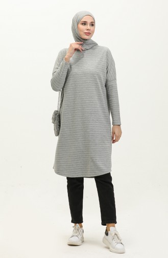 Yarasa Kol Tunik 8668-01 Gri