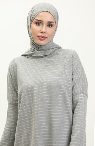 Yarasa Kol Tunik 8668-01 Gri